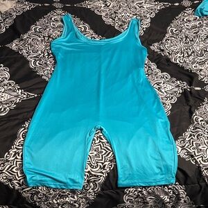 Plus size Vibrant Blue Sleeveless Romper